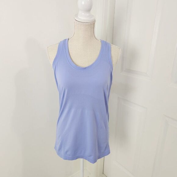 Athleta Top Womens L Purple Momentum Seamless Racerback Yoga Practice Run - Picture 12 of 12
